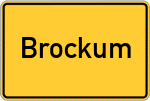 Place name sign Brockum