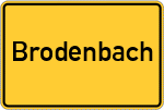 Place name sign Brodenbach