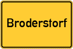 Place name sign Broderstorf