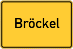 Place name sign Bröckel, Kreis Celle