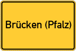 Place name sign Brücken (Pfalz)