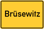 Place name sign Brüsewitz