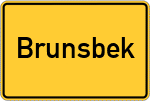 Place name sign Brunsbek