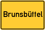 Place name sign Brunsbüttel