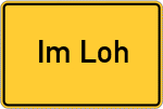 Place name sign Im Loh