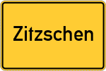 Place name sign Zitzschen