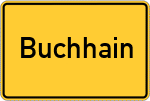 Place name sign Buchhain
