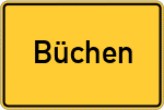 Place name sign Büchen, Lauenburg