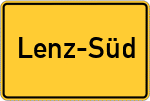 Place name sign Lenz-Süd