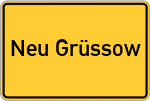 Place name sign Neu Grüssow