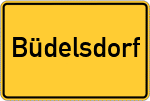 Place name sign Büdelsdorf