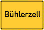 Place name sign Bühlerzell