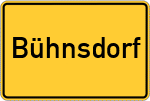 Place name sign Bühnsdorf