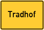 Place name sign Tradhof