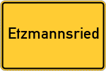 Place name sign Etzmannsried