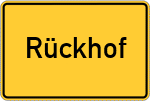 Place name sign Rückhof