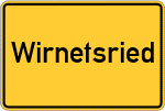 Place name sign Wirnetsried