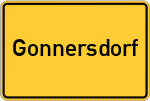 Place name sign Gonnersdorf