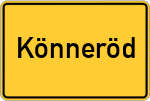 Place name sign Könneröd