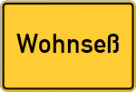Place name sign Wohnseß