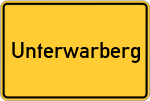 Place name sign Unterwarberg