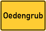 Place name sign Oedengrub