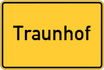 Place name sign Traunhof
