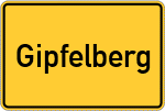Place name sign Gipfelberg