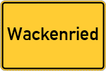 Place name sign Wackenried