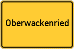 Place name sign Oberwackenried