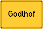 Place name sign Godlhof