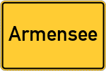 Place name sign Armensee