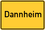 Place name sign Dannheim