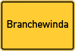 Place name sign Branchewinda