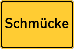 Place name sign Schmücke
