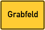 Place name sign Grabfeld