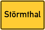 Place name sign Störmthal