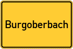Place name sign Burgoberbach