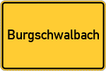 Place name sign Burgschwalbach