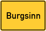 Place name sign Burgsinn