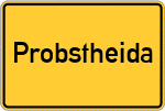 Place name sign Probstheida