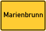 Place name sign Marienbrunn