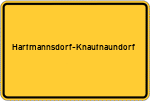 Place name sign Hartmannsdorf-Knautnaundorf 