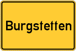Place name sign Burgstetten