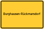 Place name sign Burghausen-Rückmarsdorf