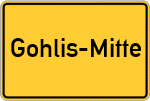 Place name sign Gohlis-Mitte