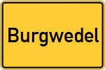 Place name sign Burgwedel