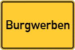 Place name sign Burgwerben