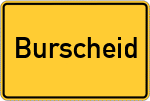 Place name sign Burscheid, Eifel