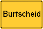 Place name sign Burtscheid